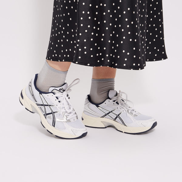 Ascis white Navy blue
