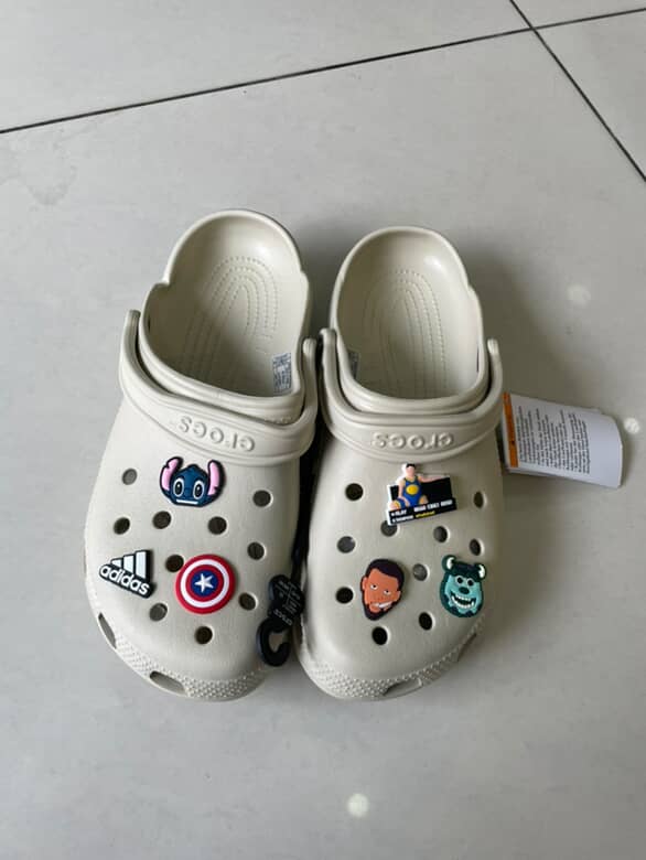 Crocs thick sole grey