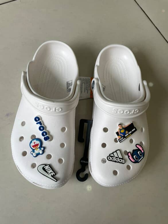 Crocs thick sole white