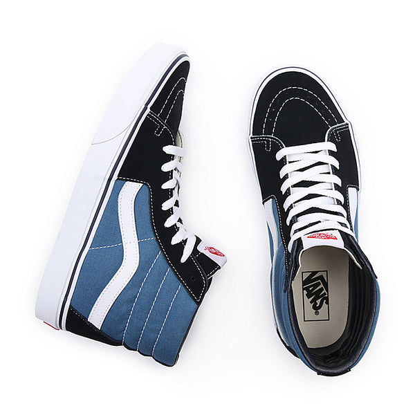 Vans off the wall black and blue